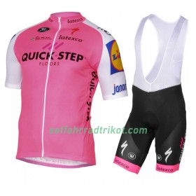 Fahrradbekleidung Radtrikot Kurzarm + Trägershorts 2017 Quick-Step Floors Damen N004 